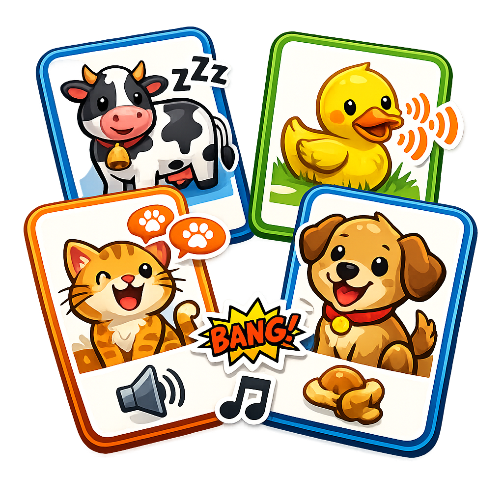 Animals and their sound flashcards