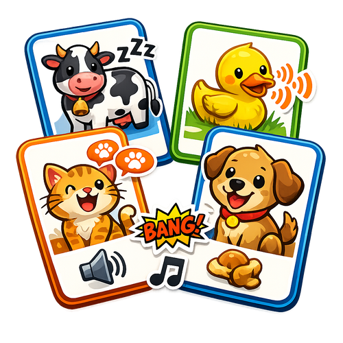 Animals and their sound flashcards