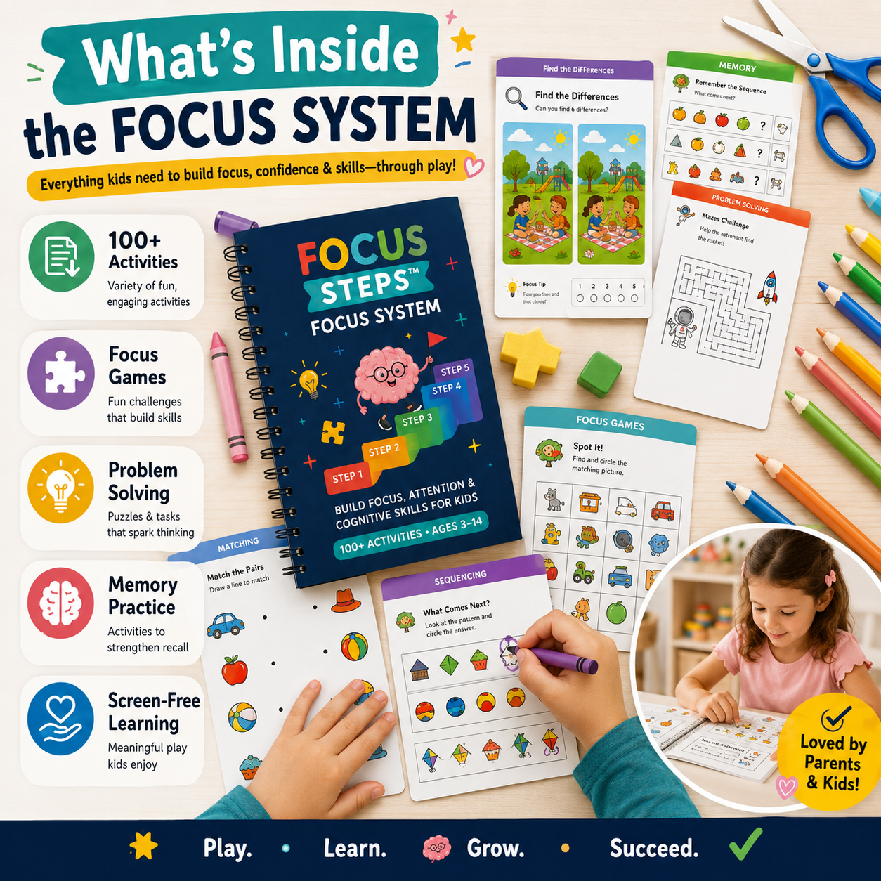 1,000+ Free FocusSteps Activity System